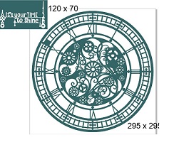 Cog Fancy clock frame 12x12. Its your time to shine. 2 piece